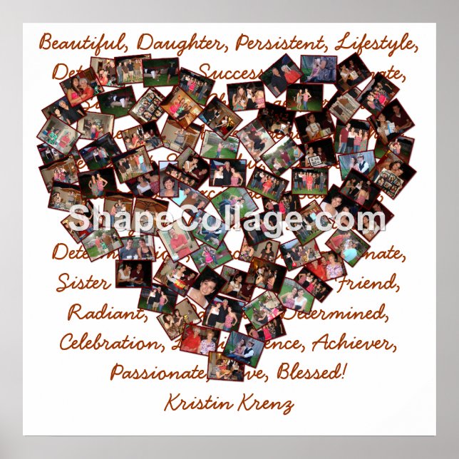 Poster Fotos de Graduação de Kristin (Frente)