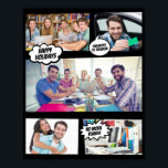 Poster Fotos em banda desenhada<br><div class="desc">Crie a sua própria banda desenhada com este poster personalizado! Adicione suas próprias fotos, mande mensagens de texto e mova as bolhas de voz para dizer o que quiser! Dê isso aos seus colegas de trabalho, chefe, colegas, amigos ou família! Faça-o seu! Pegue o kit de feriado do escritório de...</div>