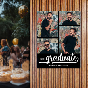 Poster Fotos modernas sobre graduação em preto