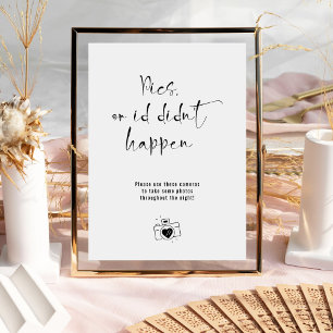 Poster Fotos ou não aconteceu casamento de câmera descart
