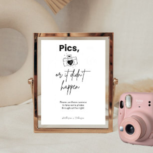 Poster Fotos ou não aconteceu casamento de câmera descart