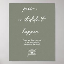 Poster Fotos ou não aconteceu casamento de câmera descart