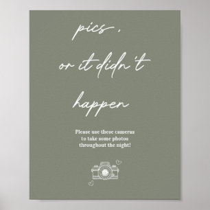 Poster Fotos ou não aconteceu casamento de câmera descart