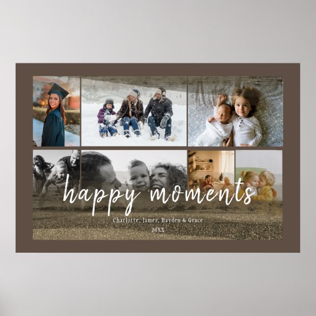 Poster Fotos personalizadas 7 com cobertura Dourada de Ab (Frente)