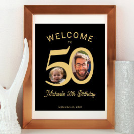 Poster Fotos personalizadas aniversário de 50 anos bem-vi