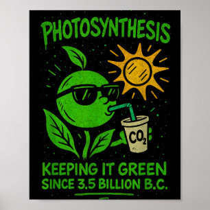 Poster Fotosíntese Engraçada - Ecologia Verde Keeng Biolo