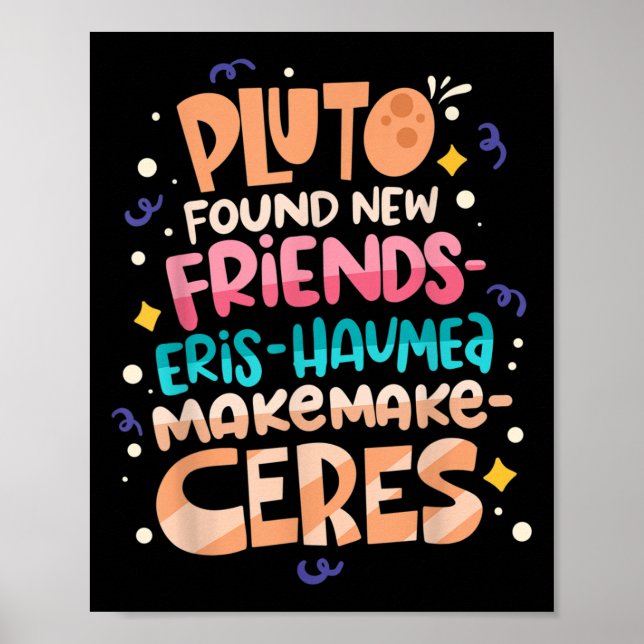 Poster Found New Friends Funny Science Quotes Planets  (Frente)