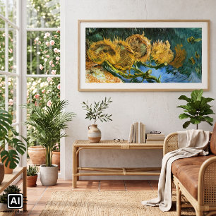 Poster Four Cut Sunflower por Vincent van Gogh
