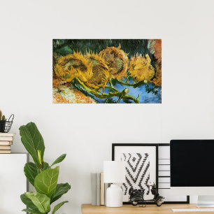 Poster Four Cut Sunflower por Vincent van Gogh