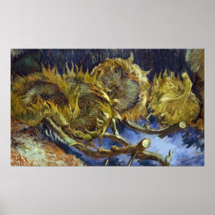 Poster Four Cut Sunflower - Van Gogh - c1887