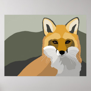 Poster Fox 2 design animal