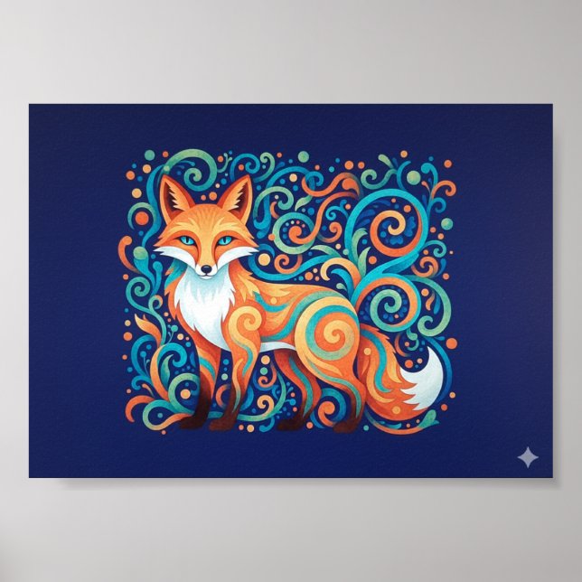 Poster Fox Art Biomorfo (Frente)