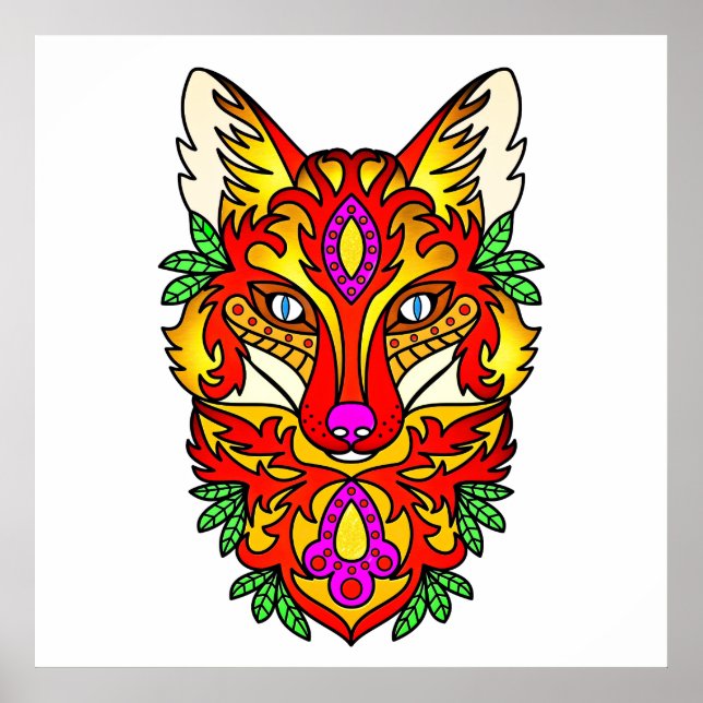 Poster Fox boho (Frente)