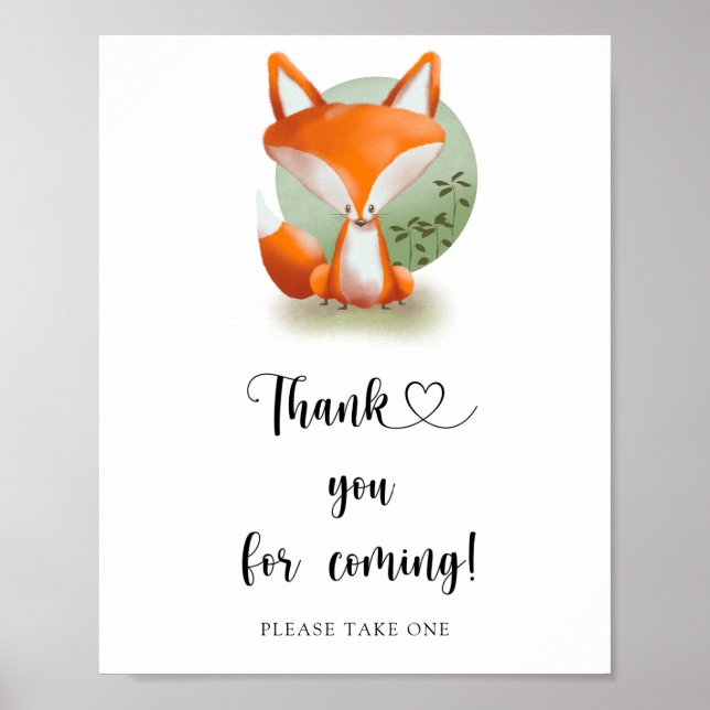 Poster Fox Cub \ Obrigado por vir (Frente)
