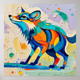 Poster Fox Expresso abstrato art design