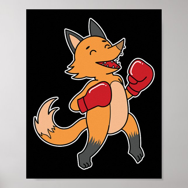 Poster Fox faz boxing (Frente)