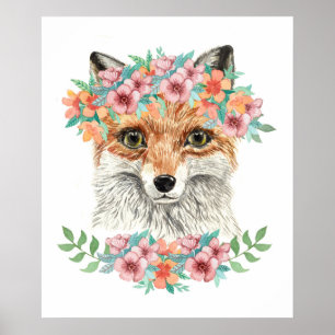 Poster Fox floral