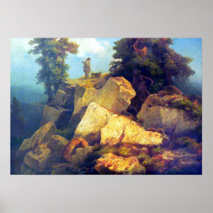 Poster Fox Hunt Josef Navrátil Após 1850