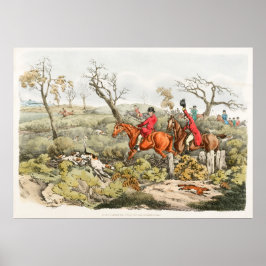 Poster Fox Hunt Watercolor