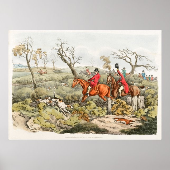 Poster Fox Hunt Watercolor (Frente)