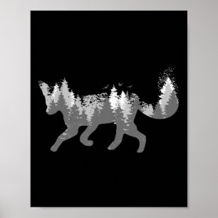 Poster Fox Nature Outdoor - Presente de Caça de Caminho