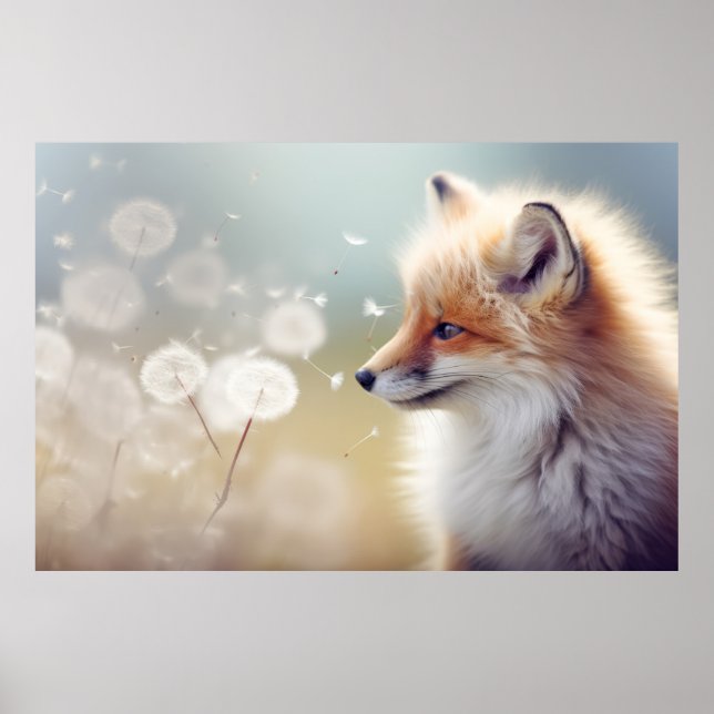 Poster Fox Natureza Pacífica Tranquila Animal Selvagem (Frente)