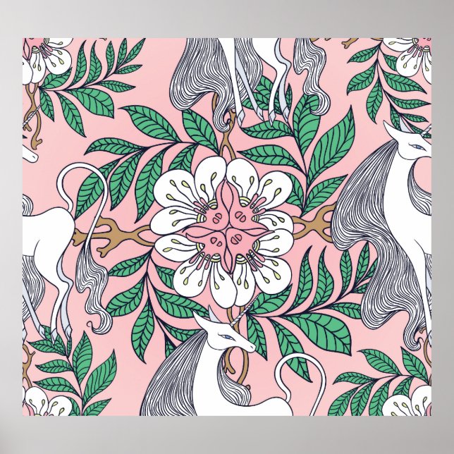 Poster Fox Pattern: Whimsical Vintage Invisível (Frente)