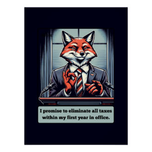 Póster Fox Presidencial - Engraçada Sanitária Política
