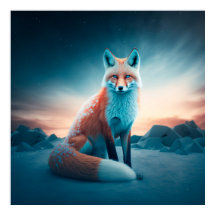Poster Fox Snow