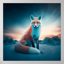 Poster Fox Snow