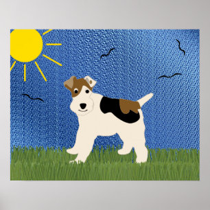 Póster Fox Terrier do fio dos desenhos animados