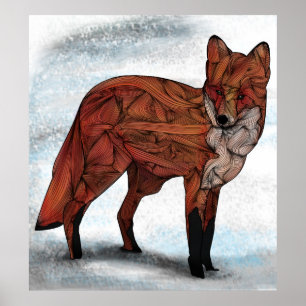 Póster Fox vermelho