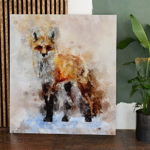 Poster Fox Watercolor Retrato 02