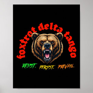 Poster Foxtrot Delta Tango - Rua De Tipografia Gótica