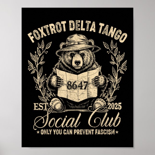 Poster Foxtrot Delta Tango Social Club Só Você Pode Preve (Frente)
