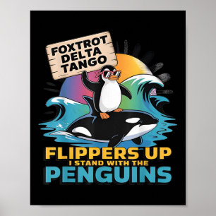 Poster Foxtrots Delta Tangos Penguin Resiste Protesto Nov