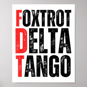 Poster Foxtrots Delta Tangos Shirt Engraçado Foxtrots Del
