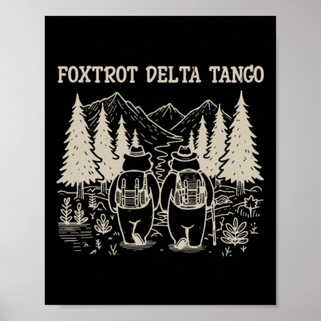 Poster Foxtrots Deltas Tangos Engraçado Resistência (Frente)