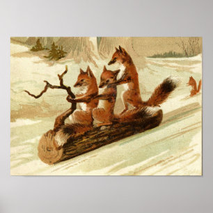 Poster Foxy do passeio do trenó