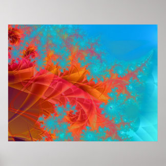 Póster Fractal Abstrato 1