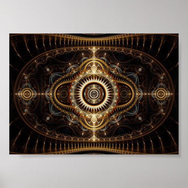 Poster Fractal Art Poster: Todos Vendo Olhos (Frente)