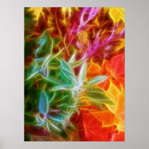 Póster Fractal Autumn deixa o arco-íris