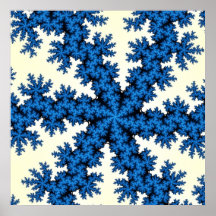 Fractal Azul e Branco Coloridos