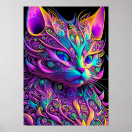 Poster Fractal Beauty Feline 245