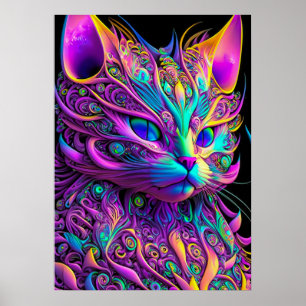 Poster Fractal Beauty Feline 245