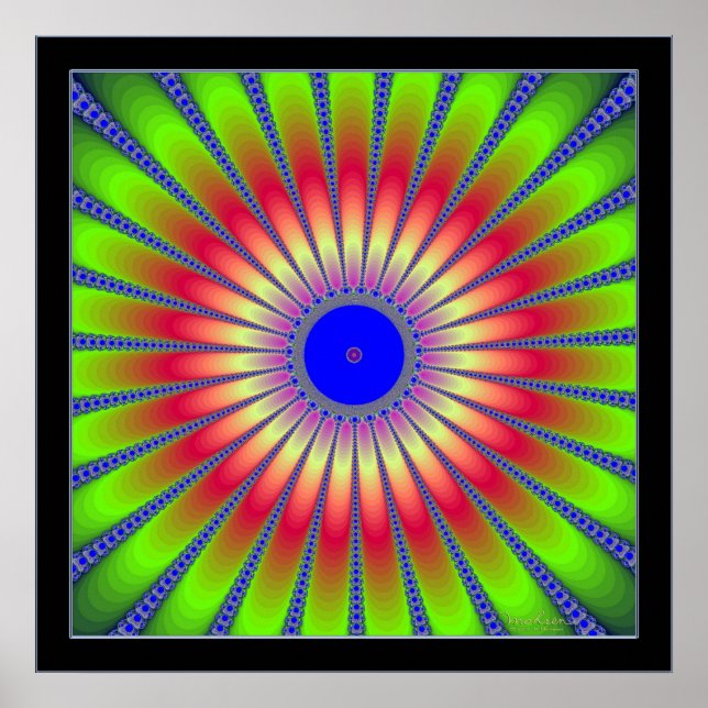 Póster Fractal brilhante (Frente)