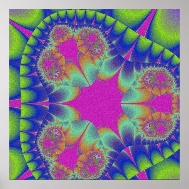 Poster Fractal Cactus Bloom (Frente)
