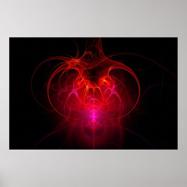 Póster Fractal - Ciência - A rede neural (Frente)