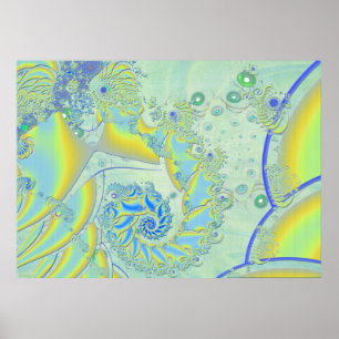 Poster Fractal da formação da imagem 3D