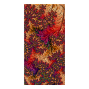 Póster Fractal de Abstrato de Ramificação Brilhante Tripp